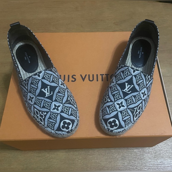 Black & White Louis Vuitton Espadrille - Picture 1 of 7